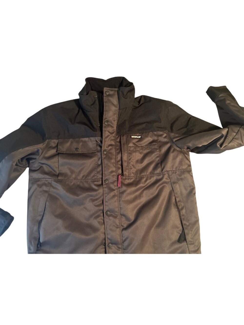 Caterpillar CAT Heavy Duty Work Jacket‎ Black Grey XL Excellent Condition